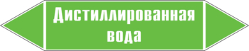 Маркировка трубопровода "дистиллированная вода" (пленка, 252х52 мм) - Маркировка трубопроводов - Маркировки трубопроводов "ВОДА" - Магазин охраны труда ИЗО Стиль