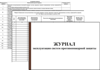 Ж139 Журнал эксплуатации систем противопожарной защиты (15 разделов) - Журналы - Журналы по пожарной безопасности - Магазин охраны труда ИЗО Стиль